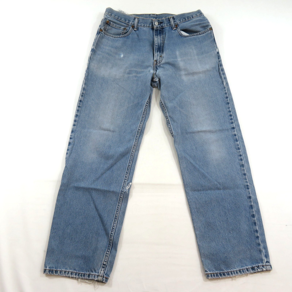 Levi's 550 Medium Wash Blue JEANS 34x32 Measured 33x30